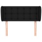 Testiera ad Orecchio Nera 103x23x78/88 cm in Tessuto Testiera ad Orecchio Nera 103x23x78/88 cm in Tessuto