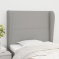 Testiera ad Orecchio Grigio Chiaro 83x23x118/128 cm in Tessuto Testiera ad Orecchio Grigio Chiaro 83x23x118/128 cm in Tessuto