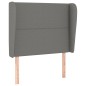 Testiera ad Orecchio Grigio Scuro 93x23x118/128 cm in Tessuto Testiera ad Orecchio Grigio Scuro 93x23x118/128 cm in Tessuto