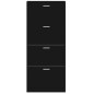 Scarpiera Nera 59x17x150 cm in Legno Multistrato Scarpiera Nera 59x17x150 cm in Legno Multistrato