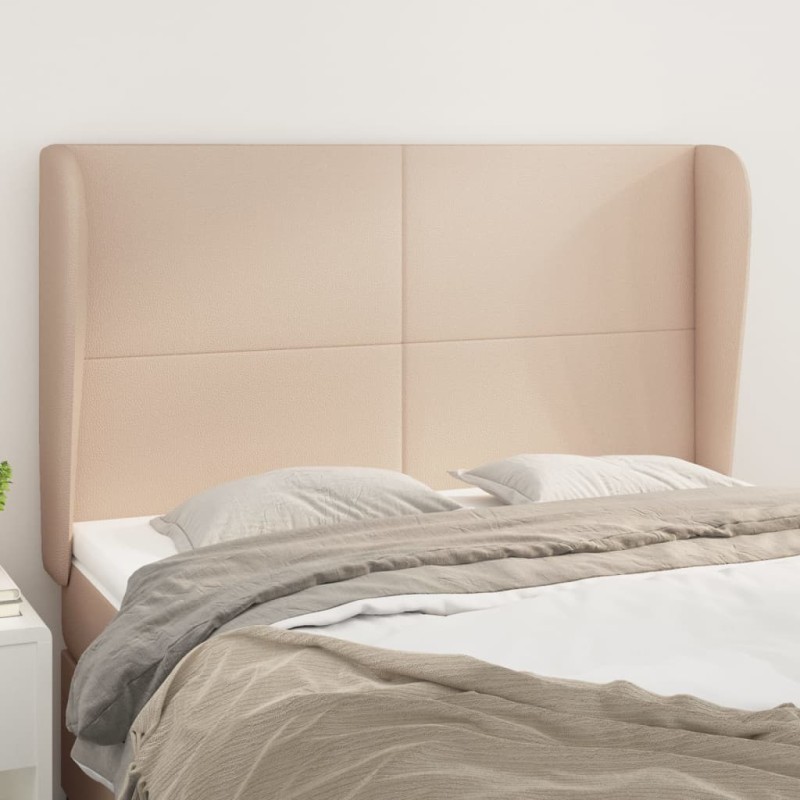 Testiera ad Orecchio Cappuccino 147x23x118/128 cm in Similpelle Testiera ad Orecchio Cappuccino 147x23x118/128 cm in Similpelle
