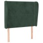 Testiera ad Orecchio Verde Scuro 83x23x118/128 cm in Velluto Testiera ad Orecchio Verde Scuro 83x23x118/128 cm in Velluto