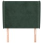Testiera ad Orecchio Verde Scuro 83x23x118/128 cm in Velluto Testiera ad Orecchio Verde Scuro 83x23x118/128 cm in Velluto