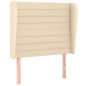 Testiera ad Orecchio Crema 93x23x118/128 cm in Tessuto Testiera ad Orecchio Crema 93x23x118/128 cm in Tessuto