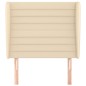 Testiera ad Orecchio Crema 93x23x118/128 cm in Tessuto Testiera ad Orecchio Crema 93x23x118/128 cm in Tessuto