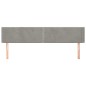 Testiera ad Orecchio Grigio Chiaro 163x16x78/88 cm in Velluto Testiera ad Orecchio Grigio Chiaro 163x16x78/88 cm in Velluto