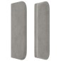 Testiera ad Orecchio Grigio Chiaro 163x16x78/88 cm in Velluto Testiera ad Orecchio Grigio Chiaro 163x16x78/88 cm in Velluto