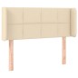 Testiera ad Orecchio Crema 83x16x78/88 cm in Tessuto Testiera ad Orecchio Crema 83x16x78/88 cm in Tessuto