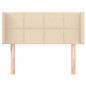 Testiera ad Orecchio Crema 83x16x78/88 cm in Tessuto Testiera ad Orecchio Crema 83x16x78/88 cm in Tessuto