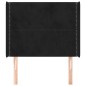 Testiera ad Orecchio Nera 83x16x118/128 cm in Velluto Testiera ad Orecchio Nera 83x16x118/128 cm in Velluto