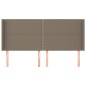 Testiera ad Orecchio Tortora 203x16x118/128 cm in Tessuto