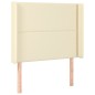 Testiera ad Orecchio Crema 83x16x118/128 cm in Similpelle Testiera ad Orecchio Crema 83x16x118/128 cm in Similpelle