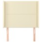 Testiera ad Orecchio Crema 83x16x118/128 cm in Similpelle Testiera ad Orecchio Crema 83x16x118/128 cm in Similpelle