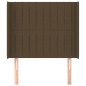Testiera ad Orecchio Marrone Scuro 83x16x118/128 cm in Tessuto