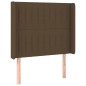 Testiera ad Orecchio Marrone Scuro 103x16x118/128 cm in Tessuto Testiera ad Orecchio Marrone Scuro 103x16x118/128 cm in Tessuto