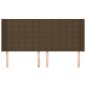 Testiera ad Orecchio Marrone Scuro 183x16x118/128 cm in Tessuto
