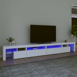 vidaXL Mobile Porta TV con Luci LED Bianco 290x36,5x40 cm