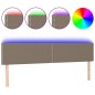 Testiera a LED Tortora 160x5x78/88 cm in Tessuto Testiera a LED Tortora 160x5x78/88 cm in Tessuto