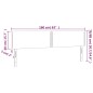 Testiera a LED Tortora 160x5x78/88 cm in Tessuto Testiera a LED Tortora 160x5x78/88 cm in Tessuto