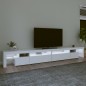vidaXL Mobile Porta TV con Luci LED Bianco 290x36,5x40 cm vidaXL Mobile Porta TV con Luci LED Bianco 290x36,5x40 cm