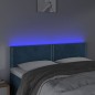 Testiera a LED Blu Scuro 144x5x78/88 cm in Velluto Testiera a LED Blu Scuro 144x5x78/88 cm in Velluto