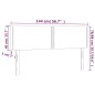 Testiera a LED Blu Scuro 144x5x78/88 cm in Velluto Testiera a LED Blu Scuro 144x5x78/88 cm in Velluto