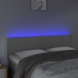 Testiera a LED Grigio 144x5x78/88 cm in Similpelle Testiera a LED Grigio 144x5x78/88 cm in Similpelle