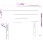 Testiera a LED Blu scuro 90x5x78/88 cm in Tessuto Testiera a LED Blu scuro 90x5x78/88 cm in Tessuto