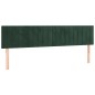 Testiera a LED Verde Scuro 180x5x78/88 cm in Velluto