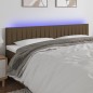 Testiera a LED Marrone Scuro 200x5x78/88 cm in Tessuto Testiera a LED Marrone Scuro 200x5x78/88 cm in Tessuto