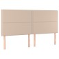 Testiera a LED Cappuccino 160x5x118/128 cm in Similpelle Testiera a LED Cappuccino 160x5x118/128 cm in Similpelle
