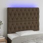 Testiera a LED Marrone Scuro 100x7x118/128 cm in Tessuto Testiera a LED Marrone Scuro 100x7x118/128 cm in Tessuto