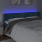 Testiera a LED Blu Scuro 163x16x78/88 cm in Velluto Testiera a LED Blu Scuro 163x16x78/88 cm in Velluto