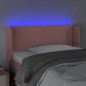 Testiera a LED Rosa 93x16x78/88 cm in Velluto Testiera a LED Rosa 93x16x78/88 cm in Velluto