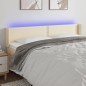 Testiera a LED Crema 163x16x78/88 cm in Similpelle Testiera a LED Crema 163x16x78/88 cm in Similpelle