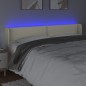 Testiera a LED Crema 163x16x78/88 cm in Similpelle Testiera a LED Crema 163x16x78/88 cm in Similpelle
