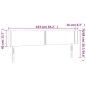 Testiera a LED Crema 163x16x78/88 cm in Similpelle Testiera a LED Crema 163x16x78/88 cm in Similpelle