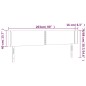 Testiera a LED Nera 203x16x78/88 cm in Similpelle Testiera a LED Nera 203x16x78/88 cm in Similpelle