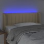 Testiera a LED Crema 83x16x78/88 cm in Tessuto Testiera a LED Crema 83x16x78/88 cm in Tessuto