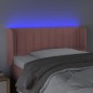 Testiera a LED Rosa 83x16x78/88 cm in Velluto Testiera a LED Rosa 83x16x78/88 cm in Velluto