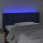 Testiera a LED Blu 83x16x78/88 cm in Tessuto Testiera a LED Blu 83x16x78/88 cm in Tessuto