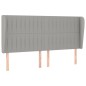 vidaXL Testiera ad Orecchio Grigio Chiaro 183x23x118/128 cm in Tessuto vidaXL Testiera ad Orecchio Grigio Chiaro 183x23x118/128 cm in Tessuto