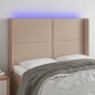 Testiera a LED Cappuccino 147x16x118/128 cm in Similpelle Testiera a LED Cappuccino 147x16x118/128 cm in Similpelle