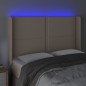 Testiera a LED Cappuccino 147x16x118/128 cm in Similpelle Testiera a LED Cappuccino 147x16x118/128 cm in Similpelle
