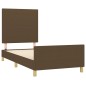 Giroletto senza Materasso Marrone Scuro 100x200 cm Tessuto Giroletto senza Materasso Marrone Scuro 100x200 cm Tessuto