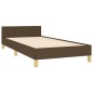 Giroletto senza Materasso Marrone Scuro 100x200 cm Tessuto Giroletto senza Materasso Marrone Scuro 100x200 cm Tessuto