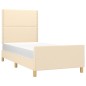 Giroletto senza Materasso Crema 80x200 cm in Tessuto