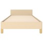 Giroletto senza Materasso Crema 80x200 cm in Tessuto