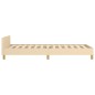 Giroletto senza Materasso Crema 80x200 cm in Tessuto