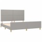 Giroletto senza Materasso Grigio Chiaro 180x200 cm Tessuto Giroletto senza Materasso Grigio Chiaro 180x200 cm Tessuto